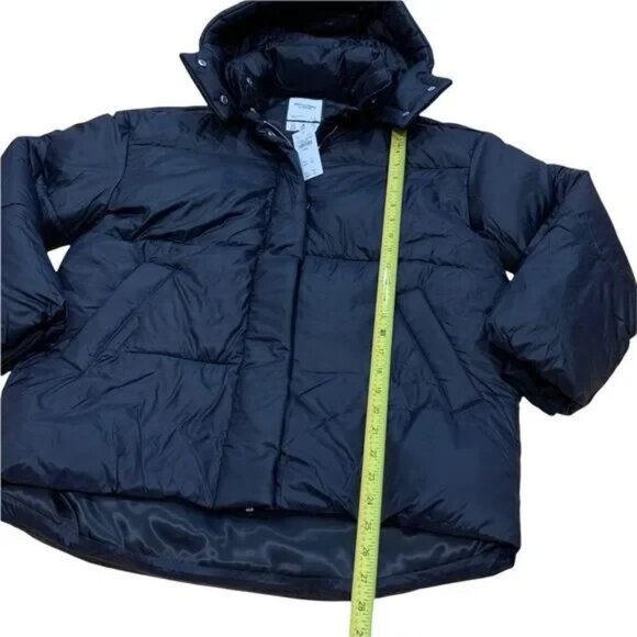 New with Tags NWT Abercrombie & Fitch Black Oversized Puffer Jacket Size Small - Picture 10 of 10